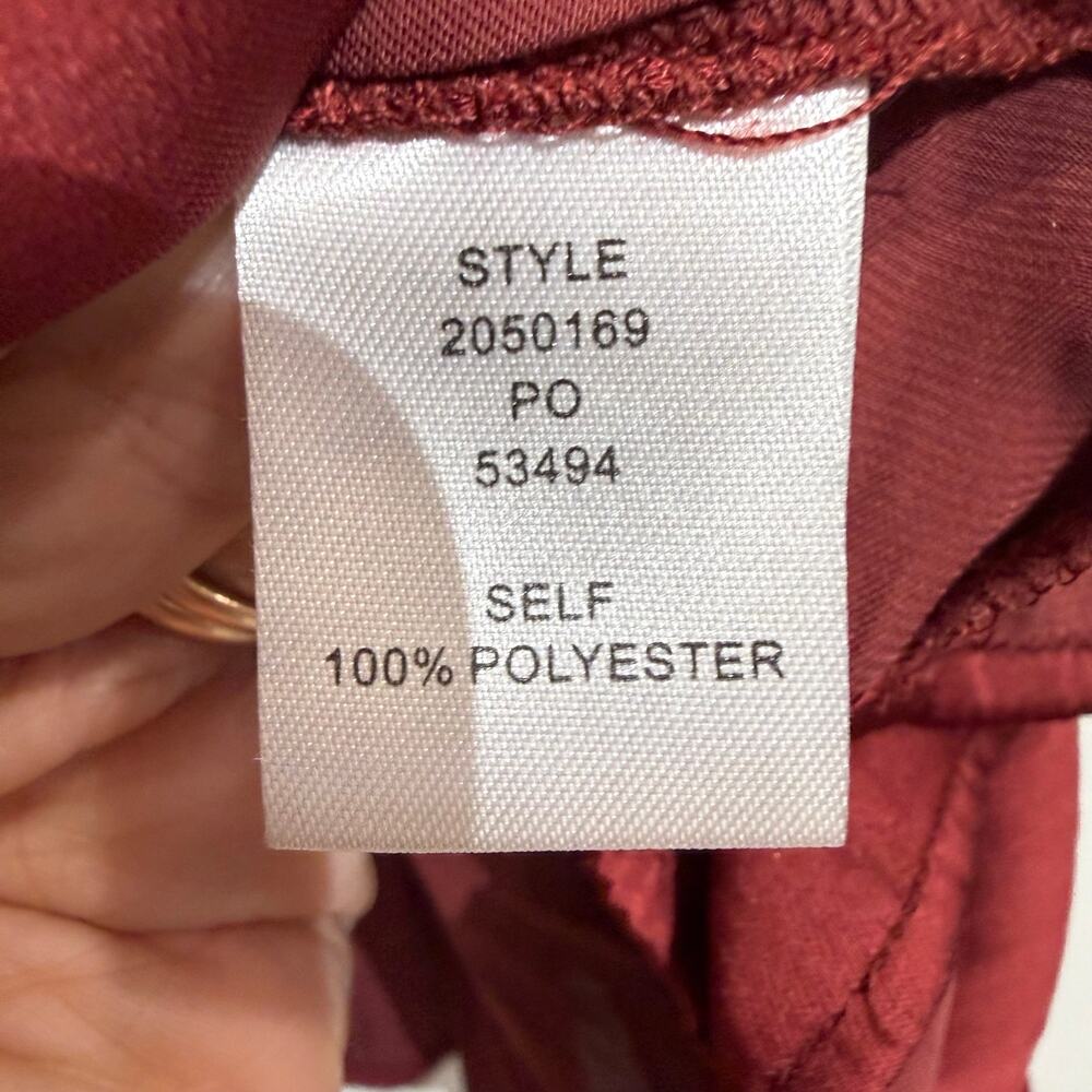 Current Air Wine Layered Satin Ruffle Mini Skirt Sz M NWT - Picture 7 of 11